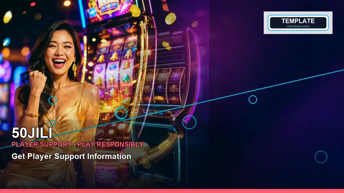 50JILI mobile casino first deposit rewards featuring an adult Filipina casino host with a left close-up composition