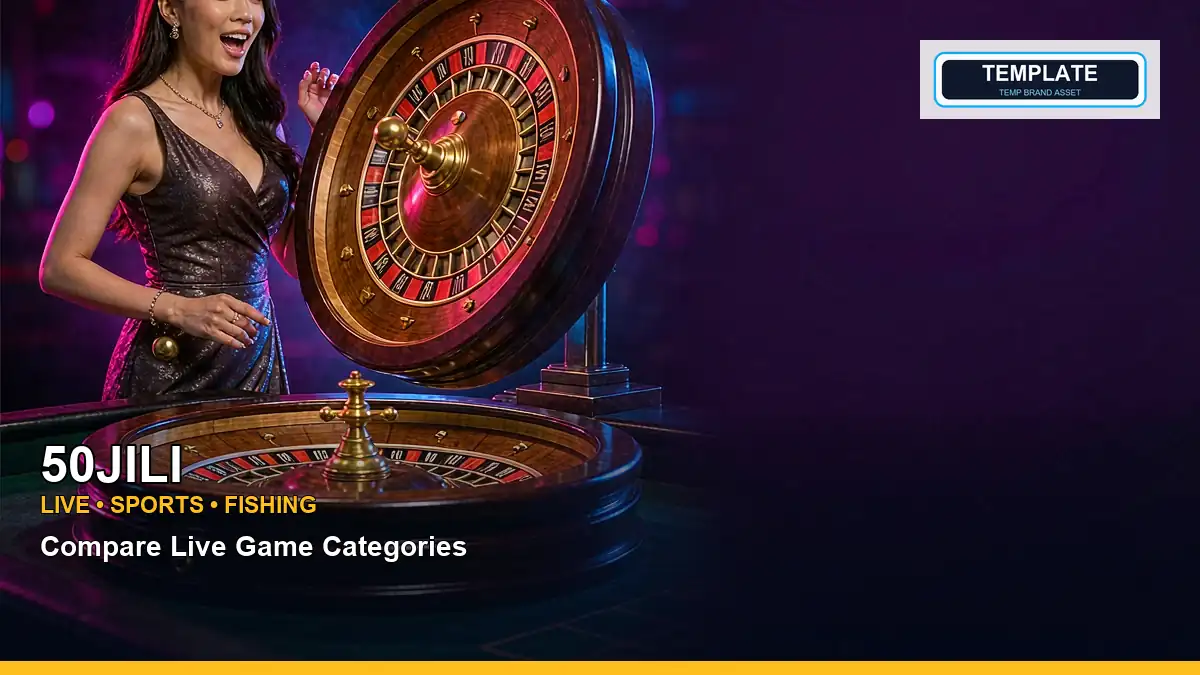 50JILI center symmetric live casino table games highlighting mobile-friendly casino play